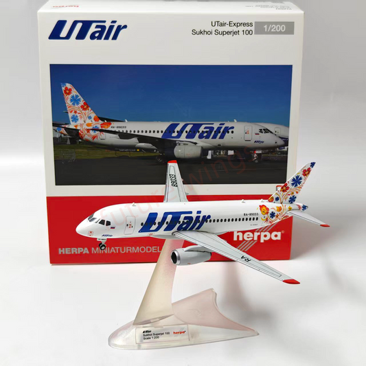 1:200 Herpa Wings 572897 SUKHOI Superjet 100 UTair Express RA-89033 Diecast Aircraft Model