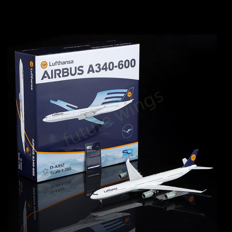 1:200 SQ Wings Lufthansa Airlines A340-600 D-AIHZ Aircraft Model