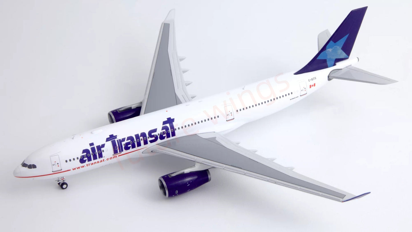1:400 Kylin Models Air Transat A330-200 C-GITS TSC236 Aircraft Model+Free Tractor