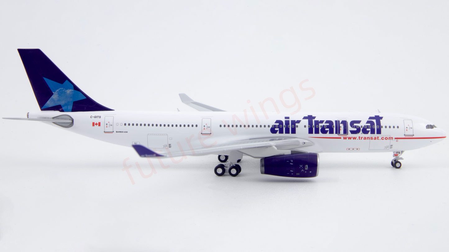 1:400 Kylin Models Air Transat A330-200 C-GITS TSC236 Aircraft Model+Free Tractor