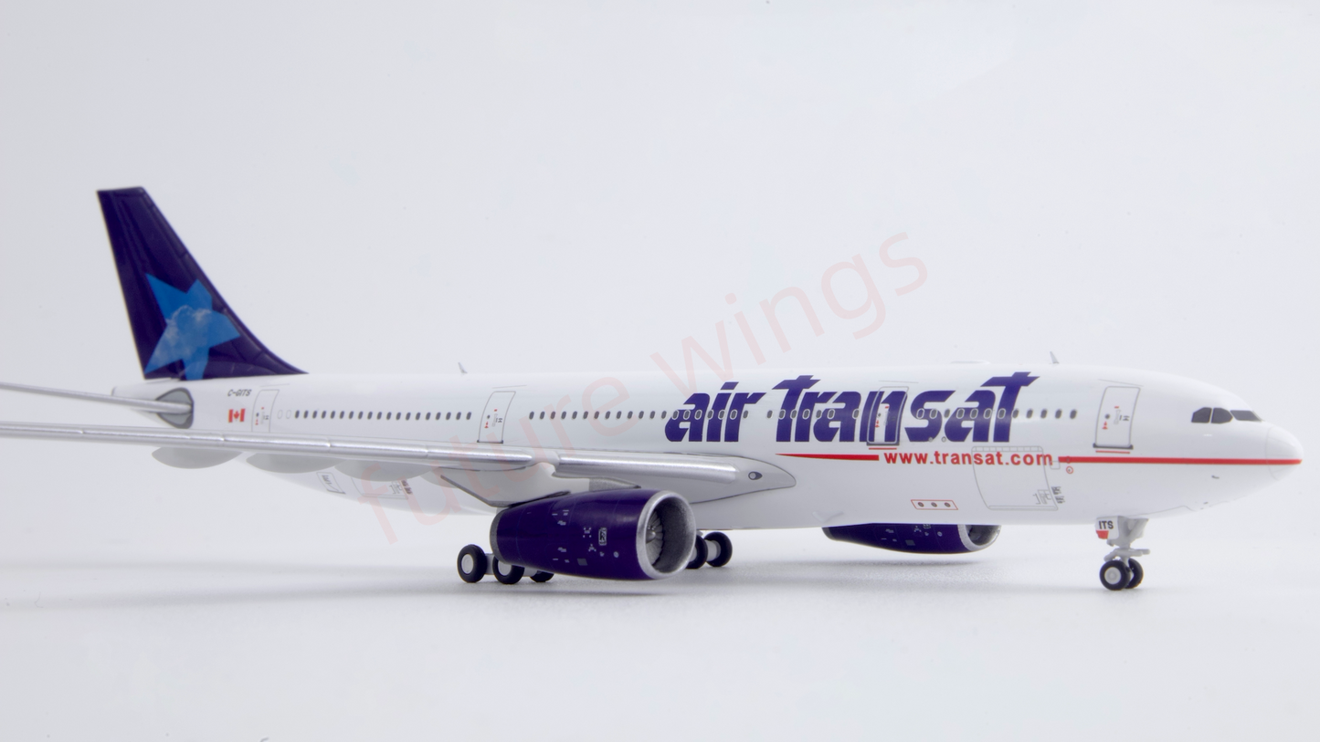 1:400 Kylin Models Air Transat A330-200 C-GITS TSC236 Aircraft Model+Free Tractor