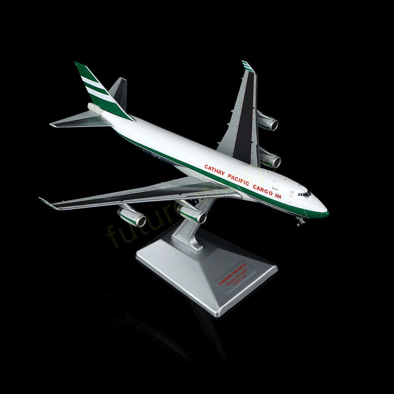 1:400 YY Wings Cathay Pacific Cargo B747-400F VR-HUH Aircraft Model Free Tractor+Stand