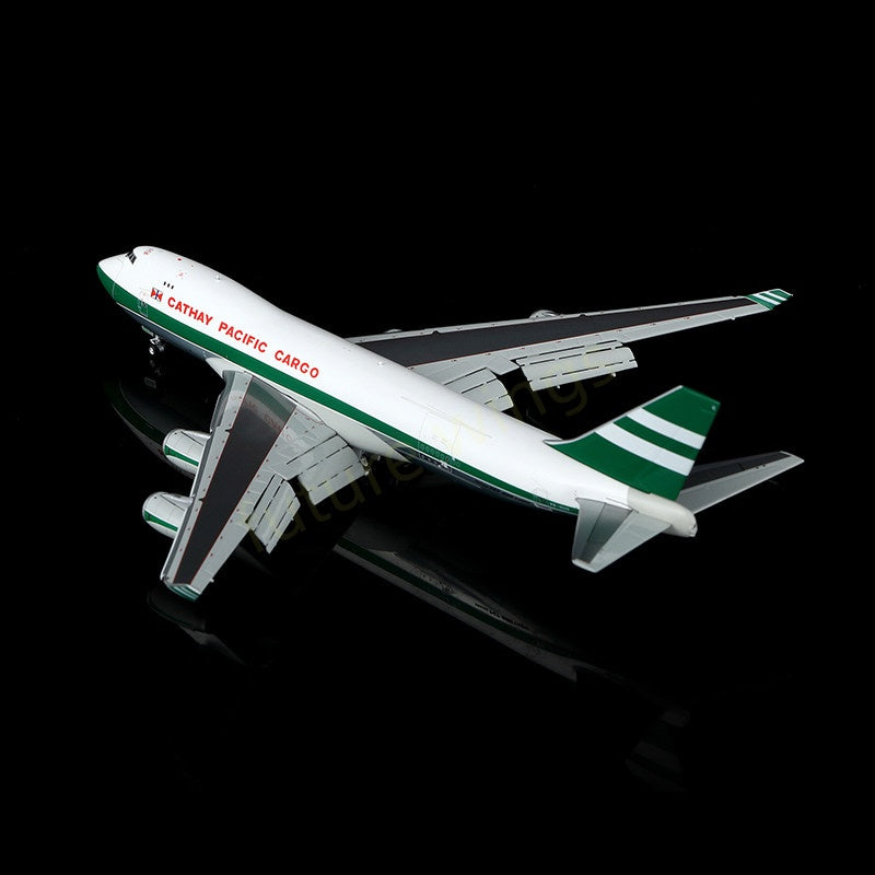 1:400 YY Wings Cathay Pacific Cargo B747-400F VR-HUH Aircraft Model Free Tractor+Stand