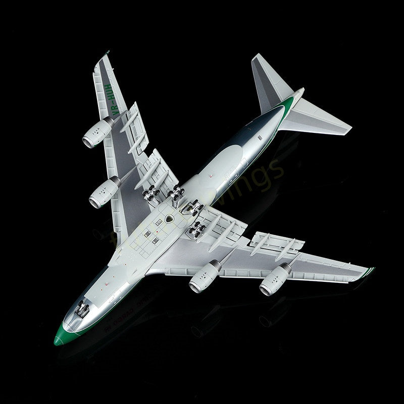 1:400 YY Wings Cathay Pacific Cargo B747-400F VR-HUH Aircraft Model Free Tractor+Stand