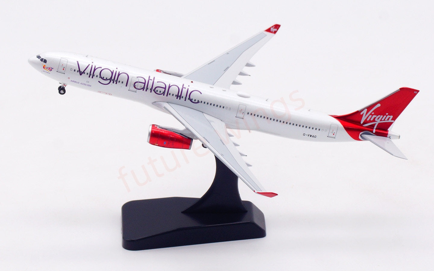 1:400 Aviation400 Virgin Atlantic A330-300 G-VWAG Aircraft Model Free Tractor+Stand