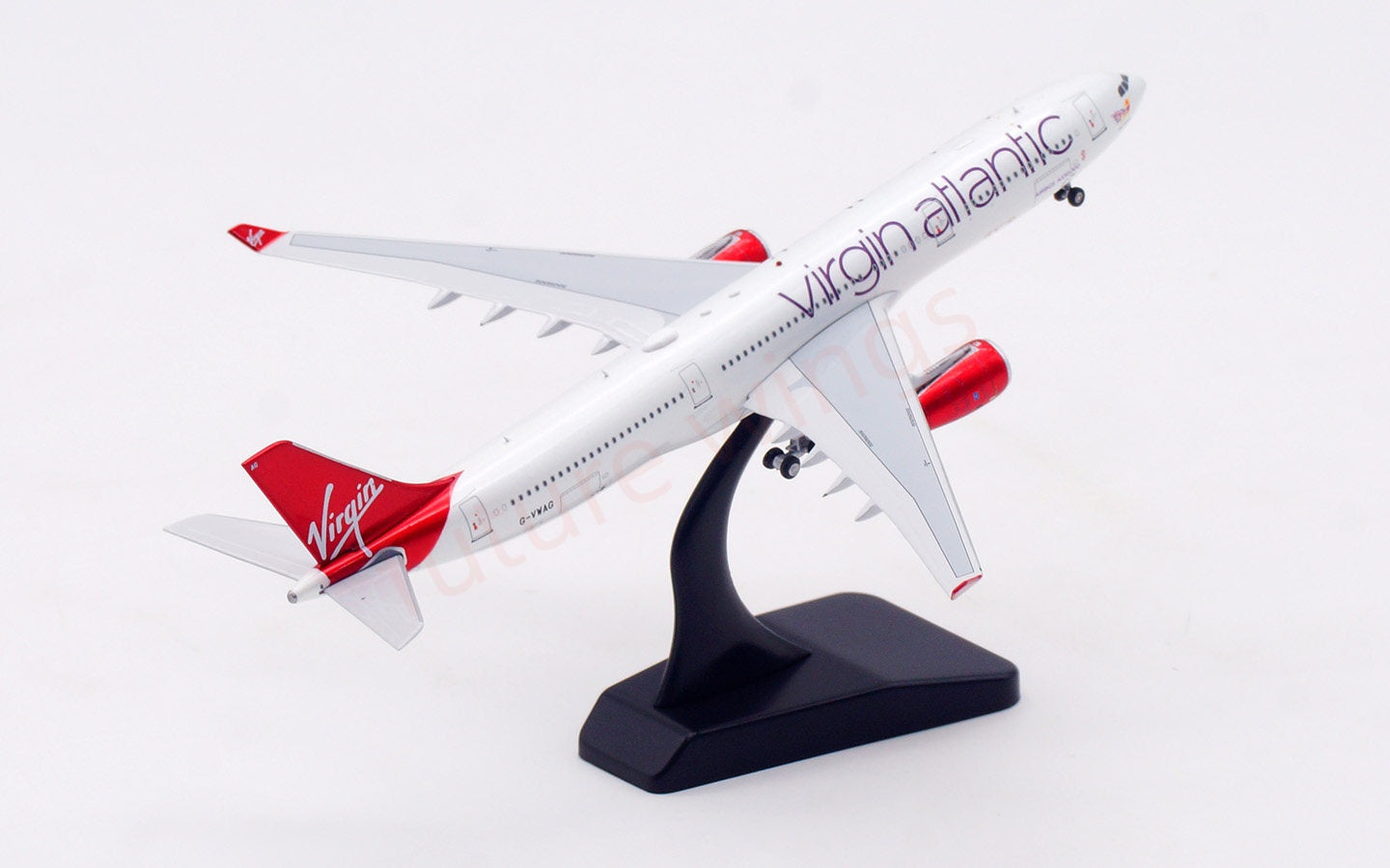 1:400 Aviation400 Virgin Atlantic A330-300 G-VWAG Aircraft Model Free Tractor+Stand
