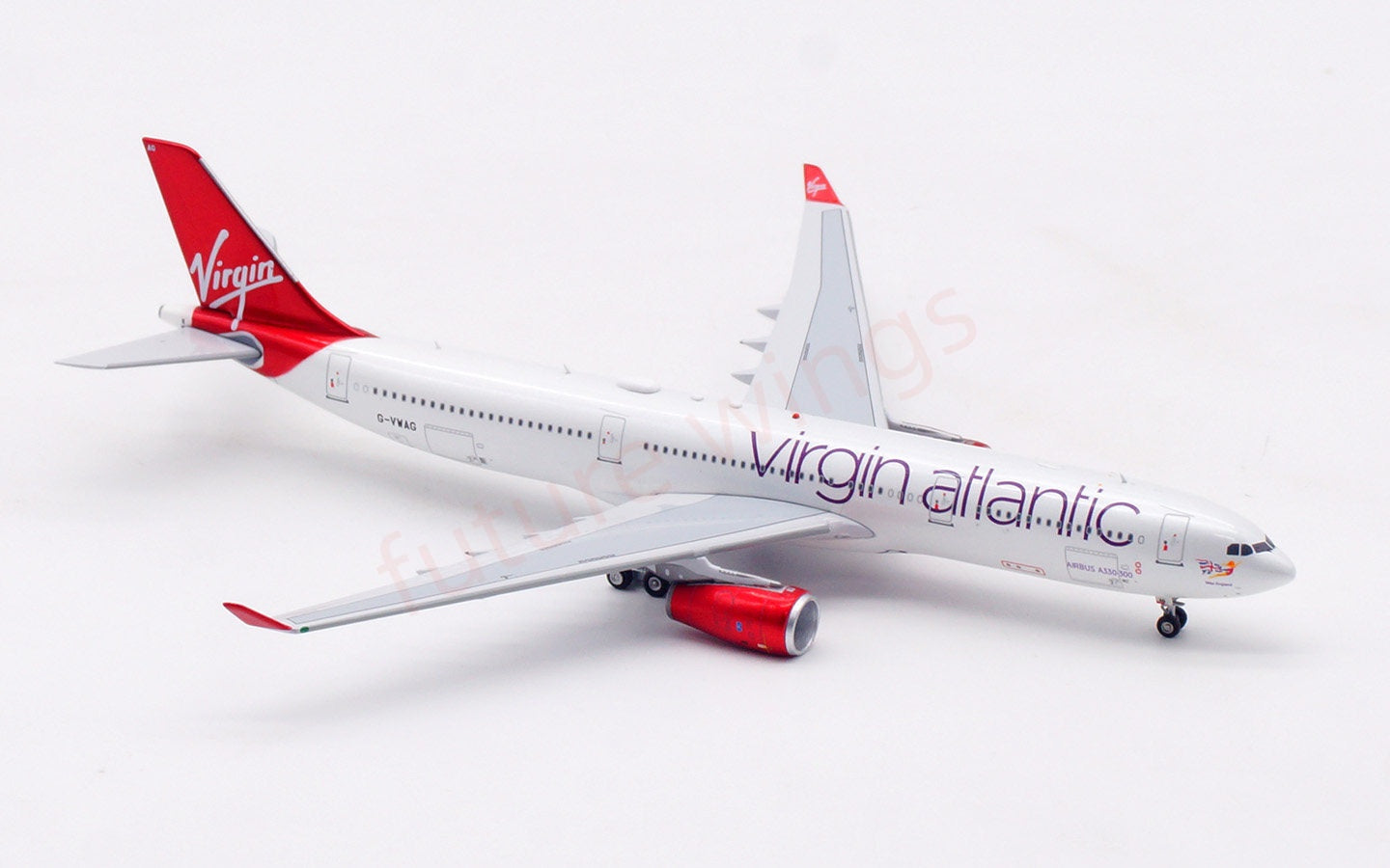 1:400 Aviation400 Virgin Atlantic A330-300 G-VWAG Aircraft Model Free Tractor+Stand