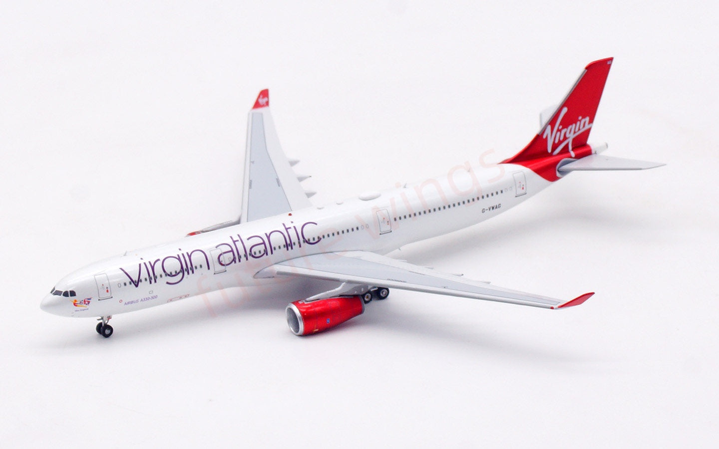 1:400 Aviation400 Virgin Atlantic A330-300 G-VWAG Aircraft Model Free Tractor+Stand