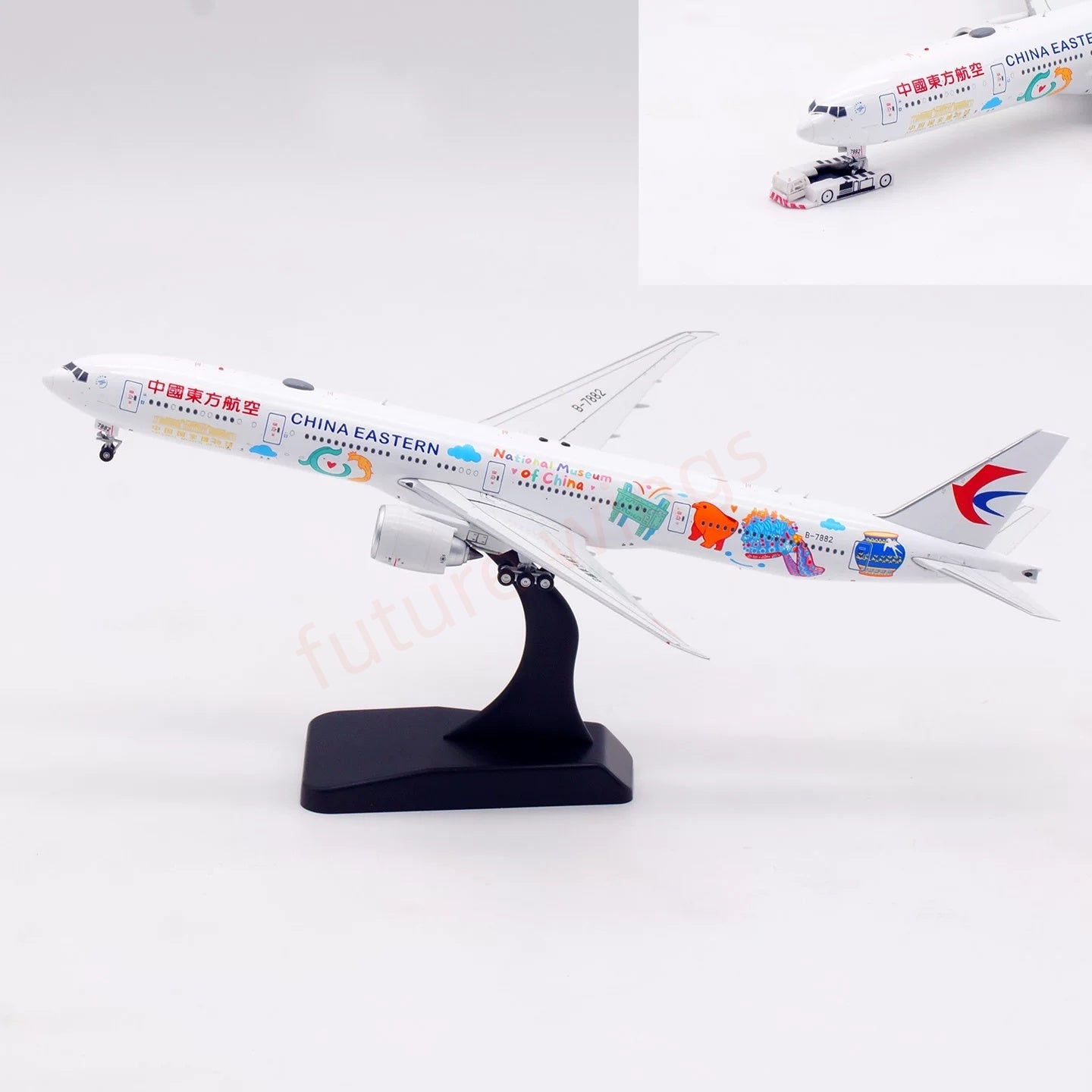 1:400 Aviation400 China Eastern Airlines B777-300ER B-7882 Aircraft Model Free Tractor+Stand