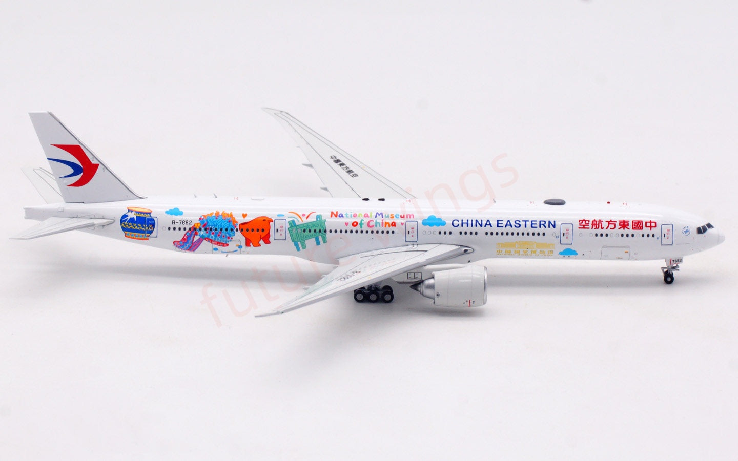 1:400 Aviation400 China Eastern Airlines B777-300ER B-7882 Aircraft Model Free Tractor+Stand