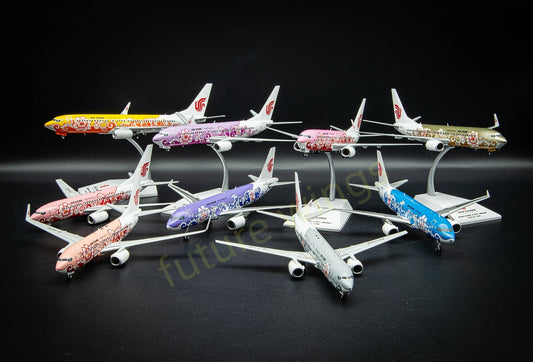 1:200 JC Wings Air China Peony Livery Fleet B737/A320 Diecast Aircraft Model