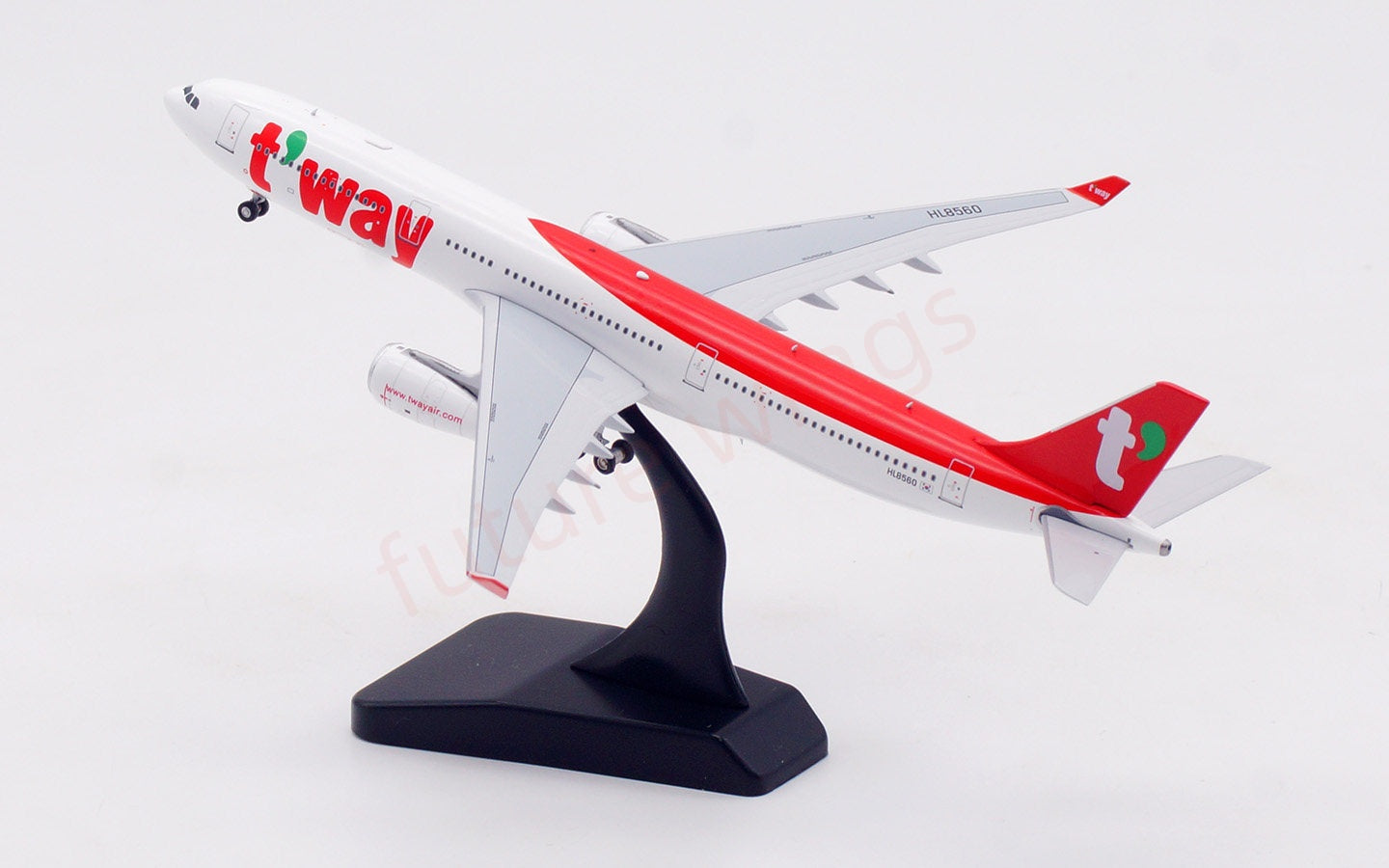 1:400 Aviation400 t’way A330-300 HL8560 Aircraft Model Free Tractor+Stand