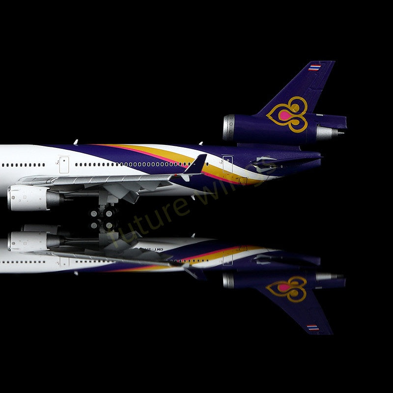 1:400 YY Wings Thai Airways McDonnell Douglas MD-11 HS-TMD/HS-TME Aircraft Model+Free Tractor