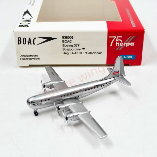 1:500 Herpa Wings 538008 BOAC Boeing 377 Stratocruiser G-AKGH Diecast Aircraft Model