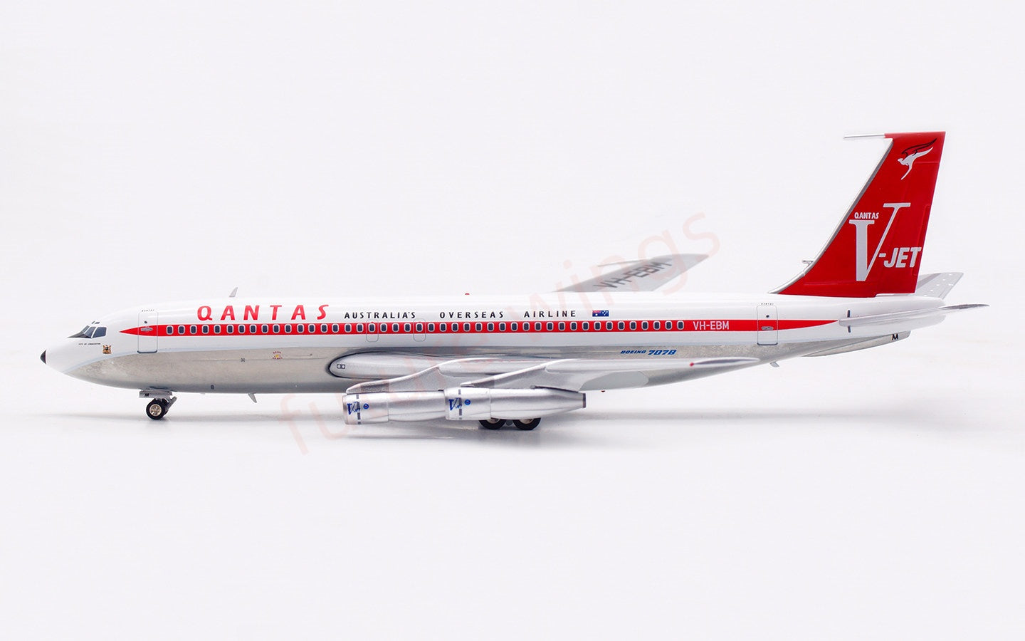 1:200 InFlight200 Qantas Airways B707-100 VH-EBM Diecast Aircraft Model