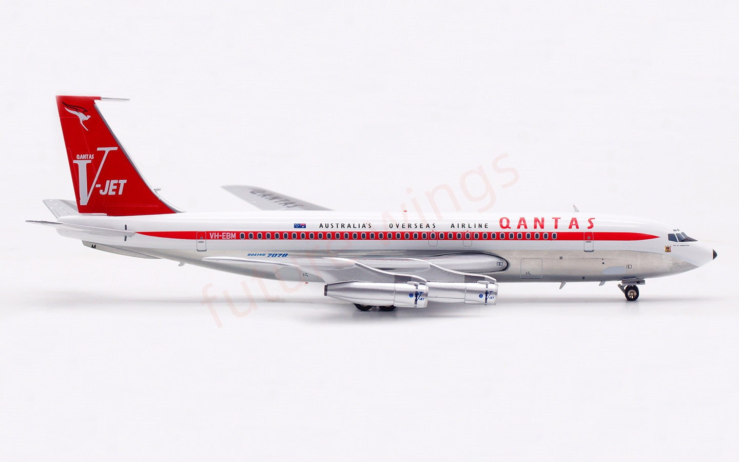 1:200 InFlight200 Qantas Airways B707-100 VH-EBM Diecast Aircraft Model