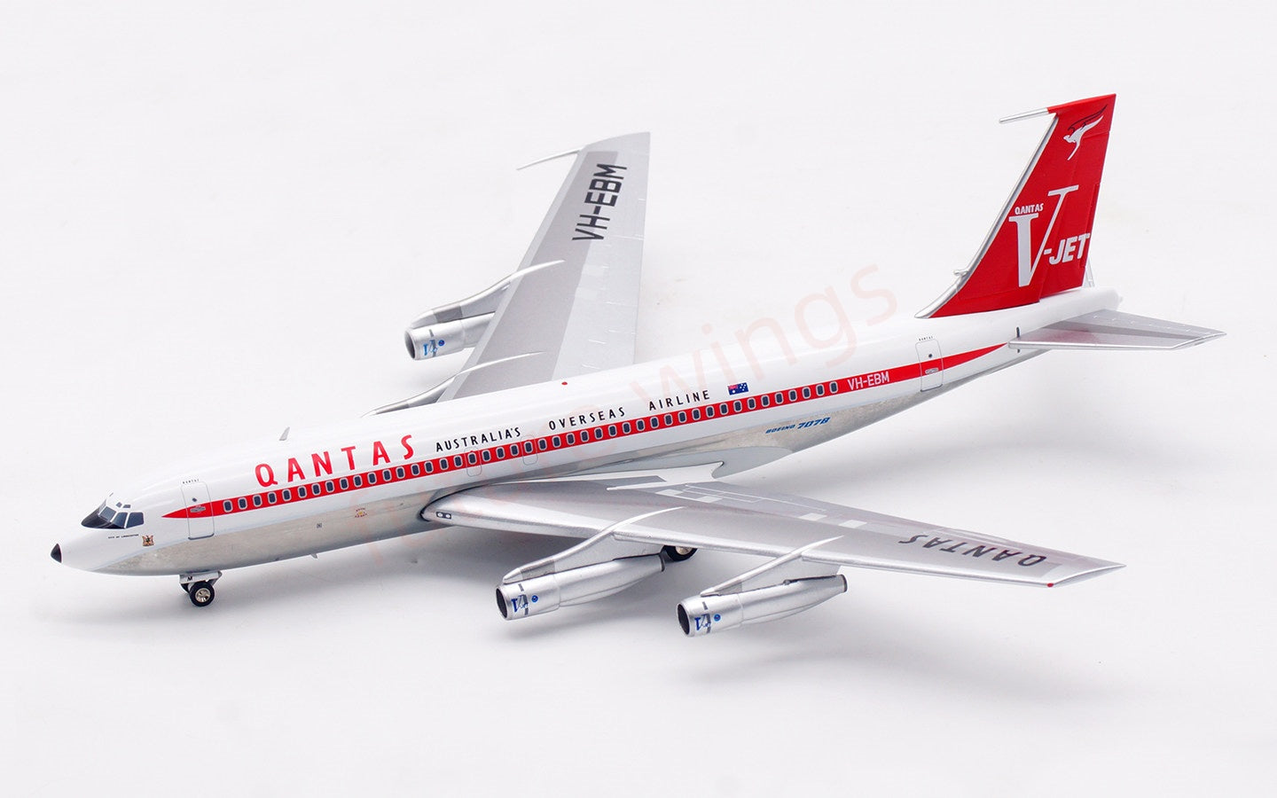 1:200 InFlight200 Qantas Airways B707-100 VH-EBM Diecast Aircraft Model