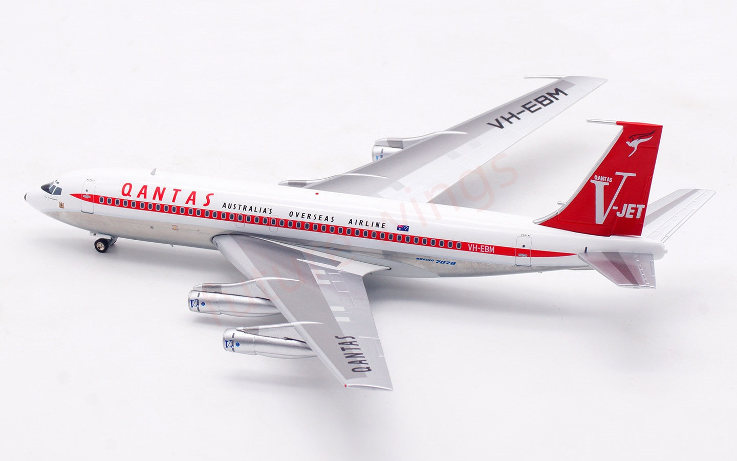 1:200 InFlight200 Qantas Airways B707-100 VH-EBM Diecast Aircraft Model