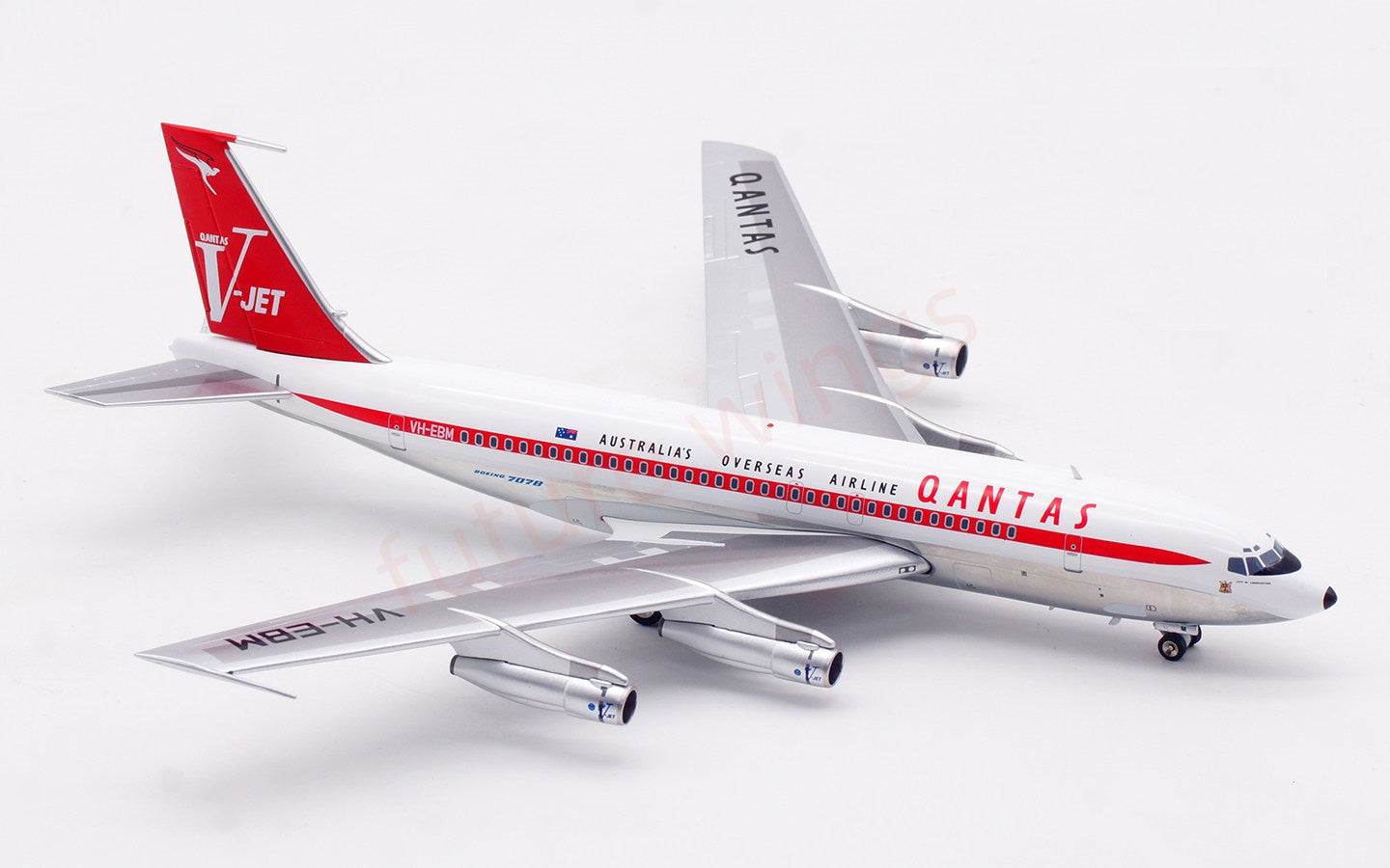 1:200 InFlight200 Qantas Airways B707-100 VH-EBM Diecast Aircraft Model