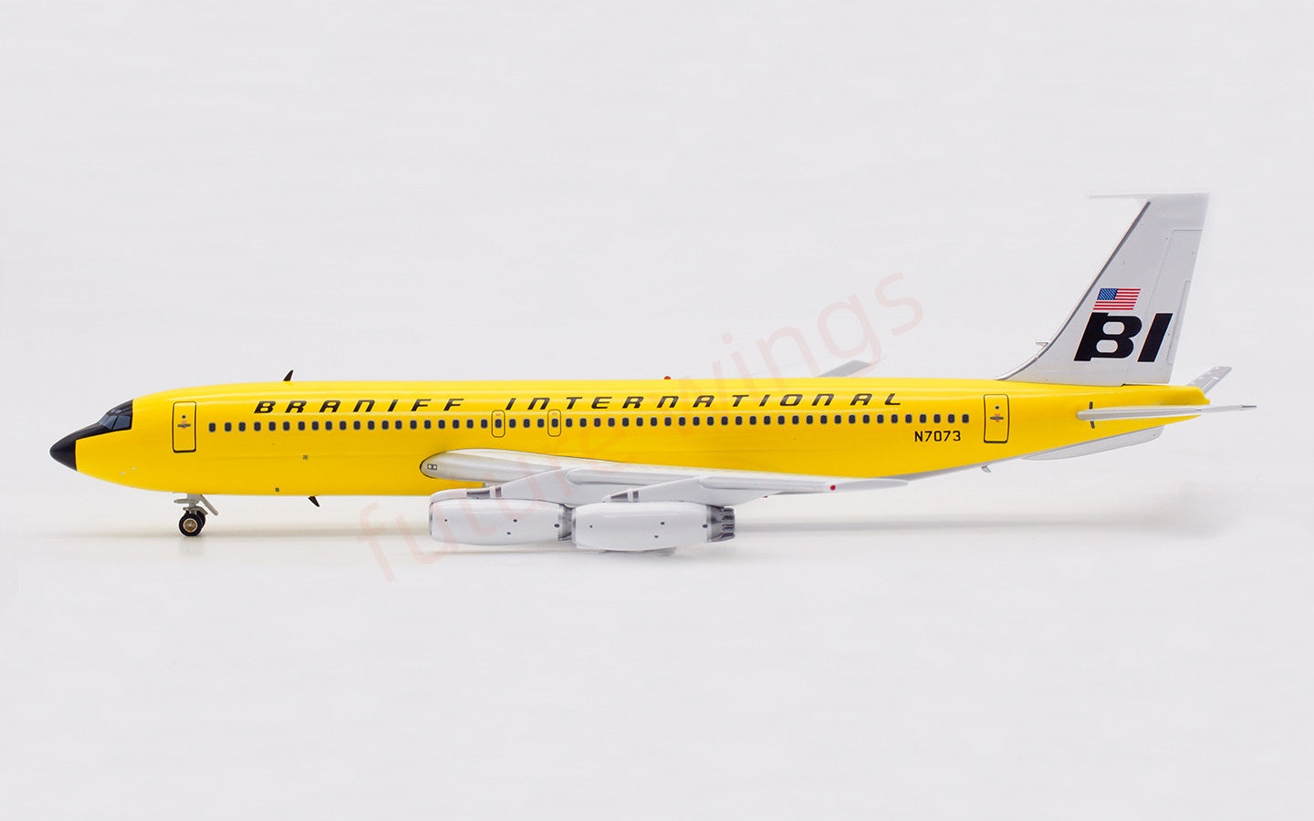 1:200 InFlight200 Braniff International B707-200 N7073 “Yellow” Diecast Aircraft Model