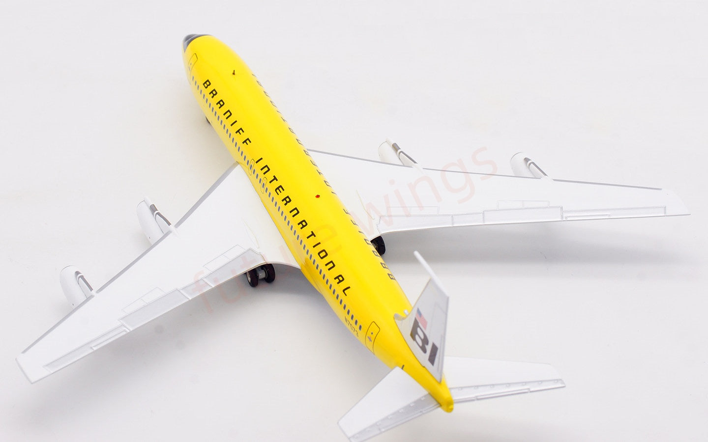 1:200 InFlight200 Braniff International B707-200 N7073 “Yellow” Diecast Aircraft Model