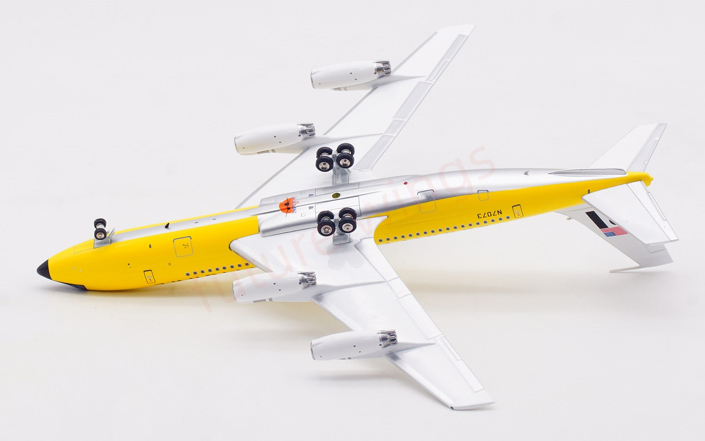 1:200 InFlight200 Braniff International B707-200 N7073 “Yellow” Diecast Aircraft Model