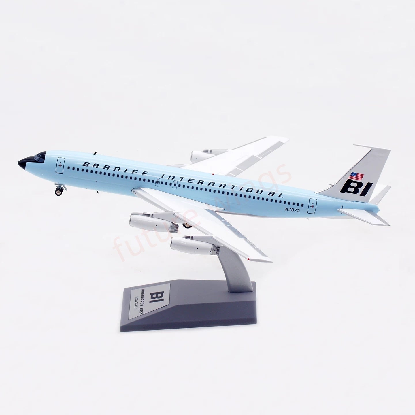 1:200 InFlight200 Braniff International B707-200 N7072 “Blue” Diecast Aircraft Model