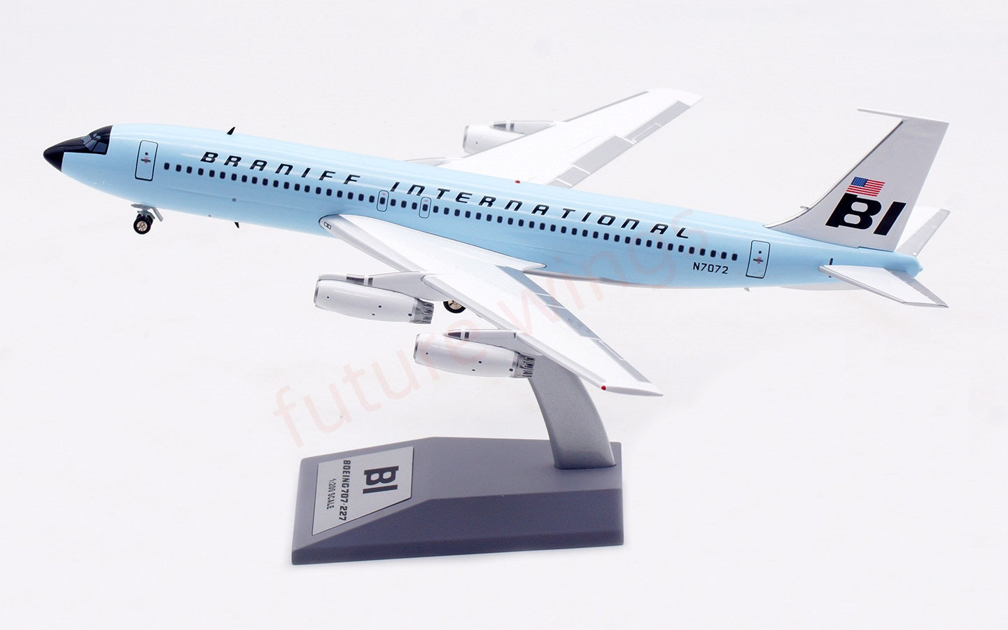 1:200 InFlight200 Braniff International B707-200 N7072 “Blue” Diecast Aircraft Model