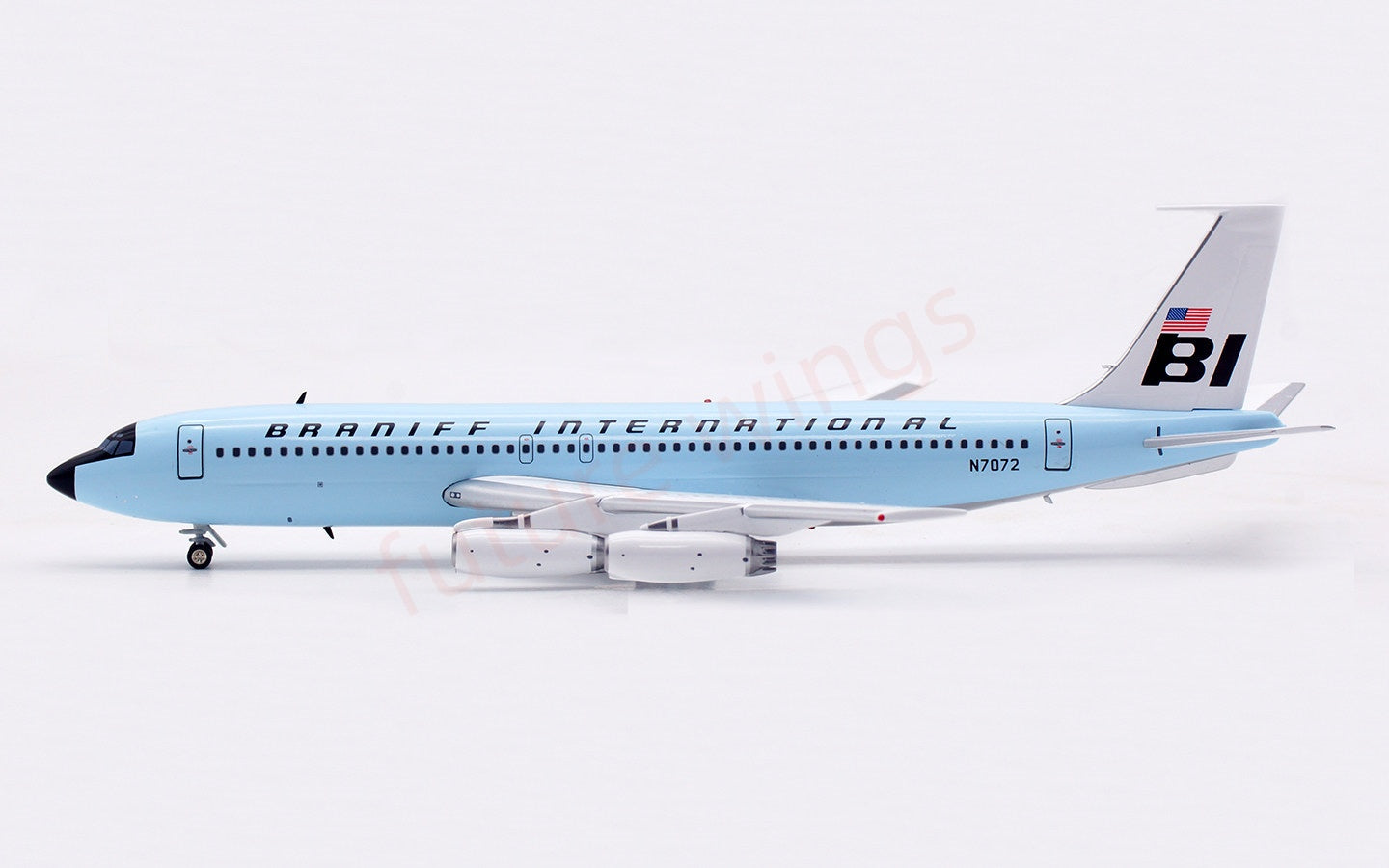 1:200 InFlight200 Braniff International B707-200 N7072 “Blue” Diecast Aircraft Model