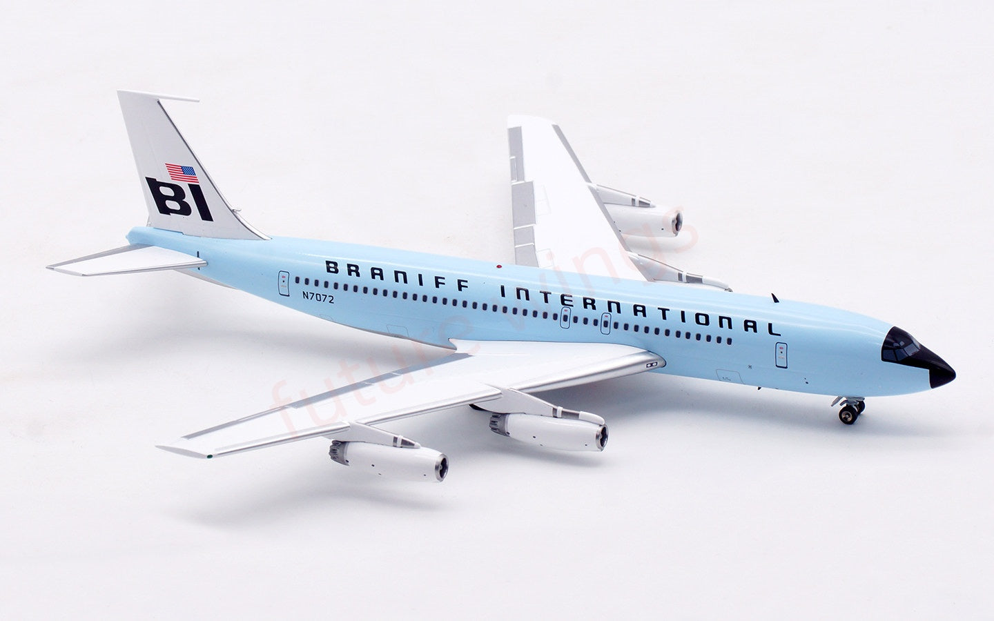 1:200 InFlight200 Braniff International B707-200 N7072 “Blue” Diecast Aircraft Model