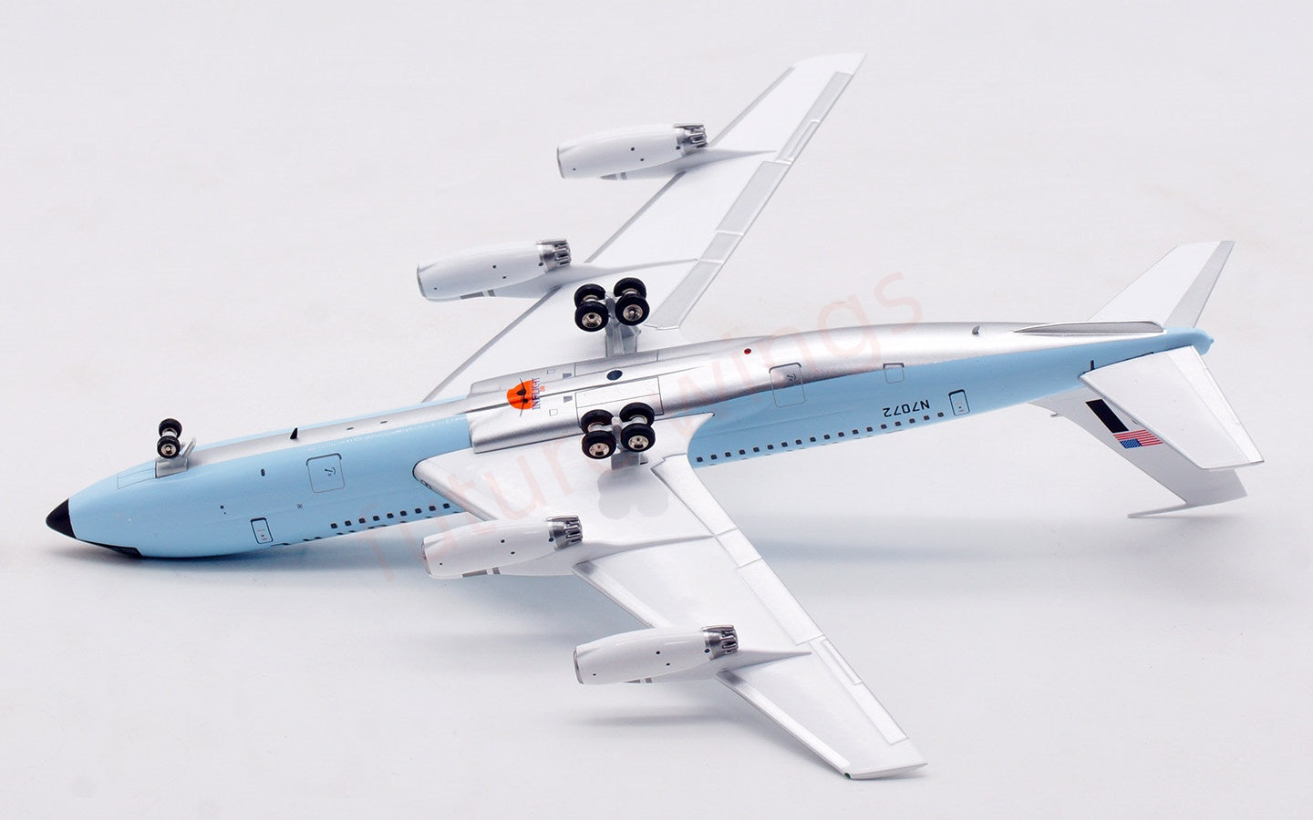 1:200 InFlight200 Braniff International B707-200 N7072 “Blue” Diecast Aircraft Model