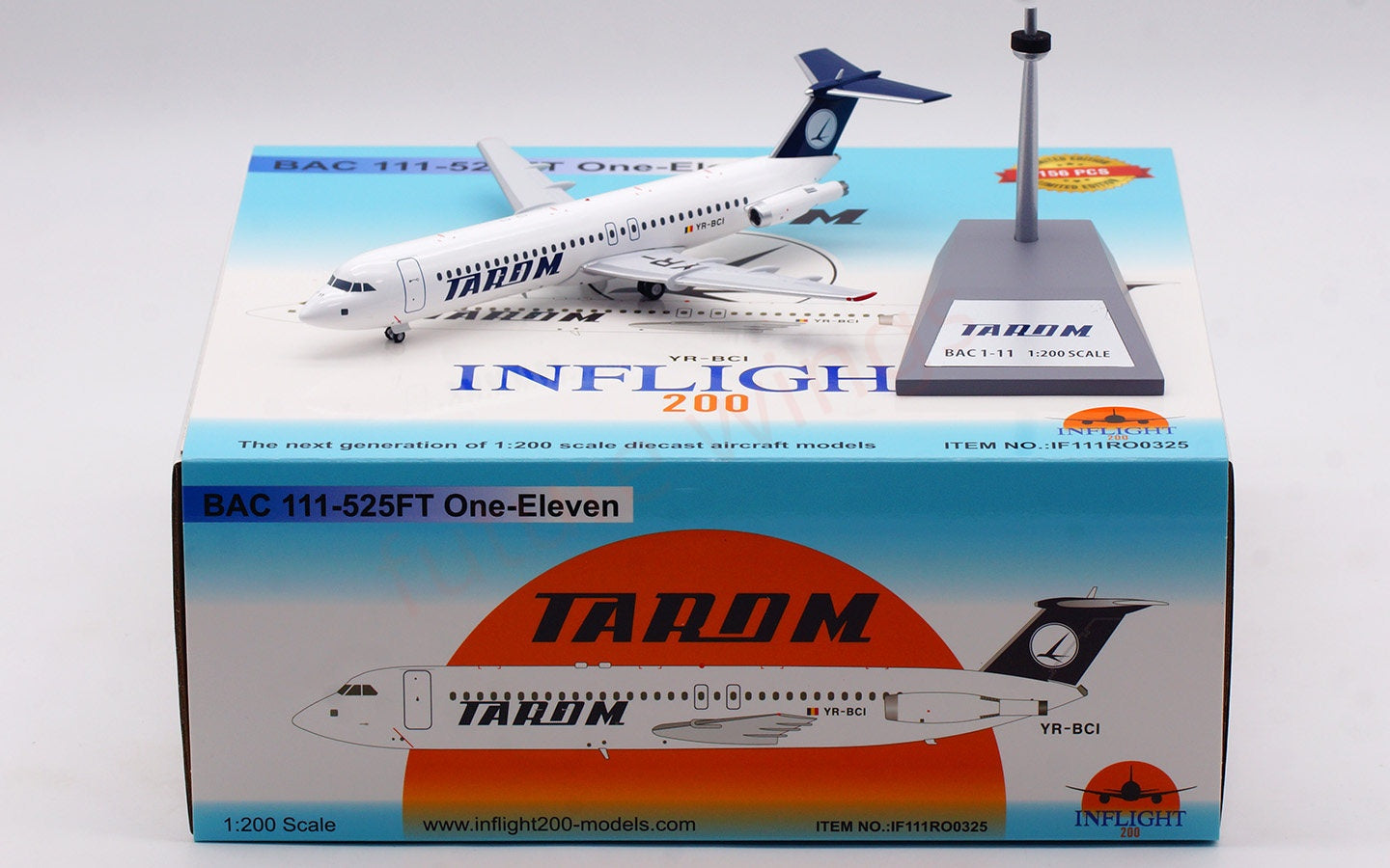 1:200 InFlight200 Tarom BAC 111 YR-BCI Diecast Aircraft Model