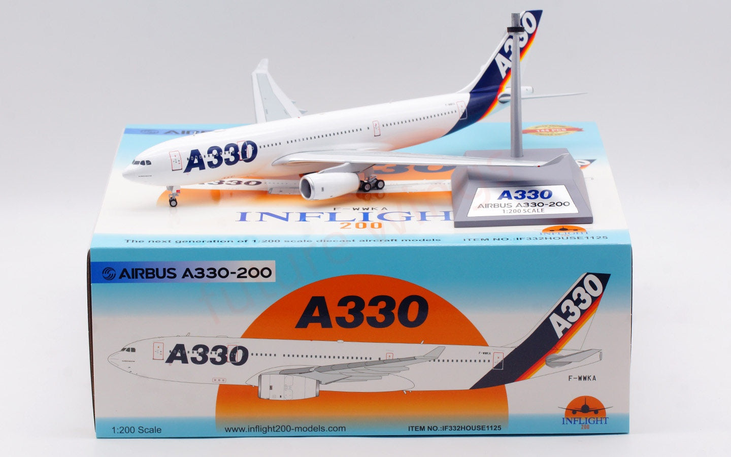 1:200 InFlight200 Airbus House Color A330-200 F-WWKA Aircraft Model With Stand