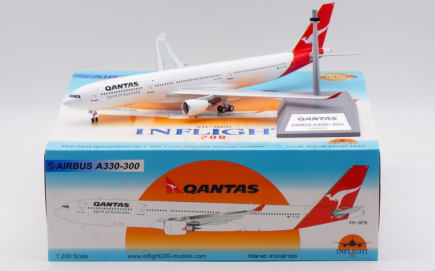 1:200 InFlight200 Qantas Airways A330-300 VH-QPB Aircraft Model With Stand