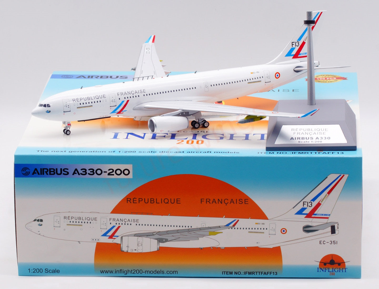 1:200 InFlight200 French Air Force A330-200 EC-351 ‌Air Tanker‌ Aircraft Model With Stand