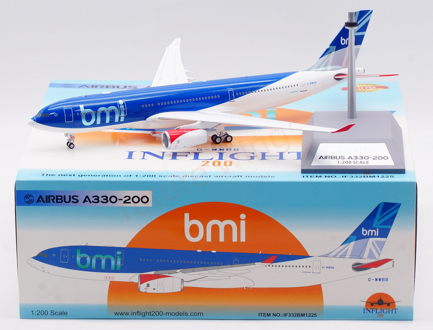 1:200 InFlight200 BMI A330-200 G-WWBB Aircraft Model With Stand