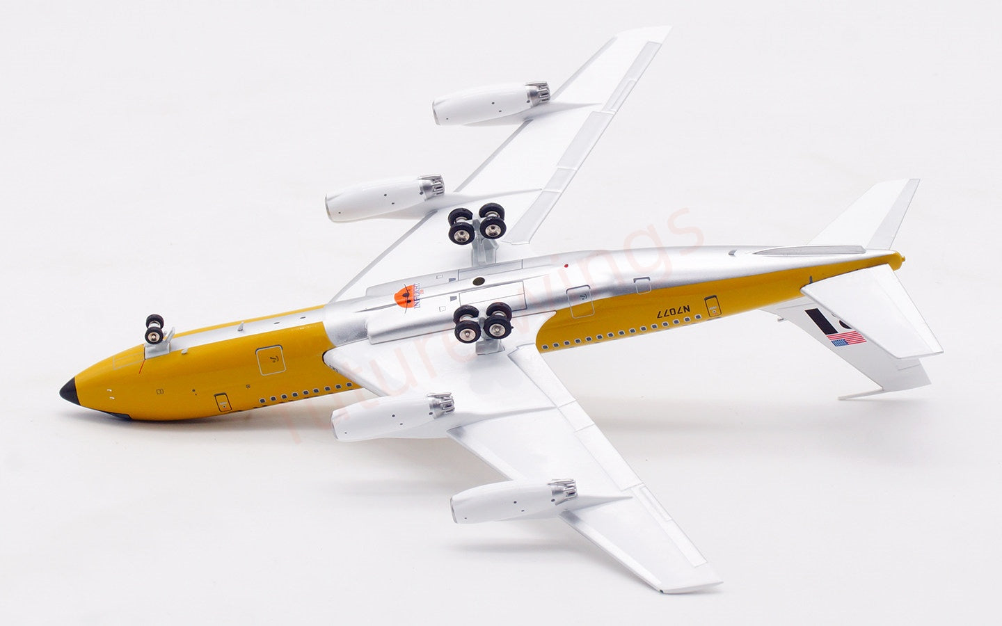 1:200 InFlight200 Braniff International B720 N7077 Diecast Aircraft Model