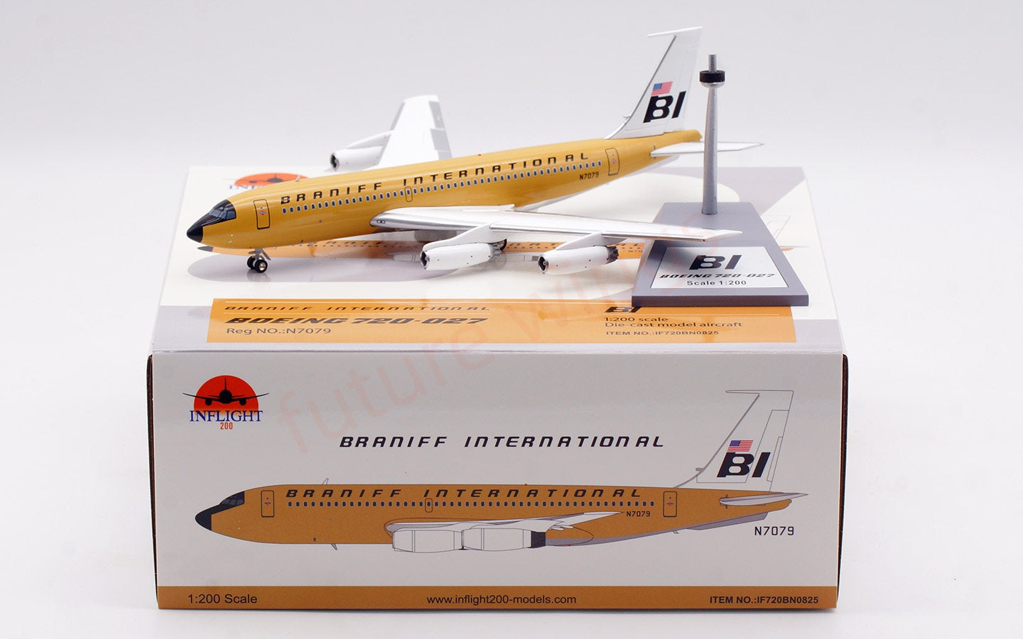 1:200 InFlight200 Braniff International B720 N7079 Diecast Aircraft Model