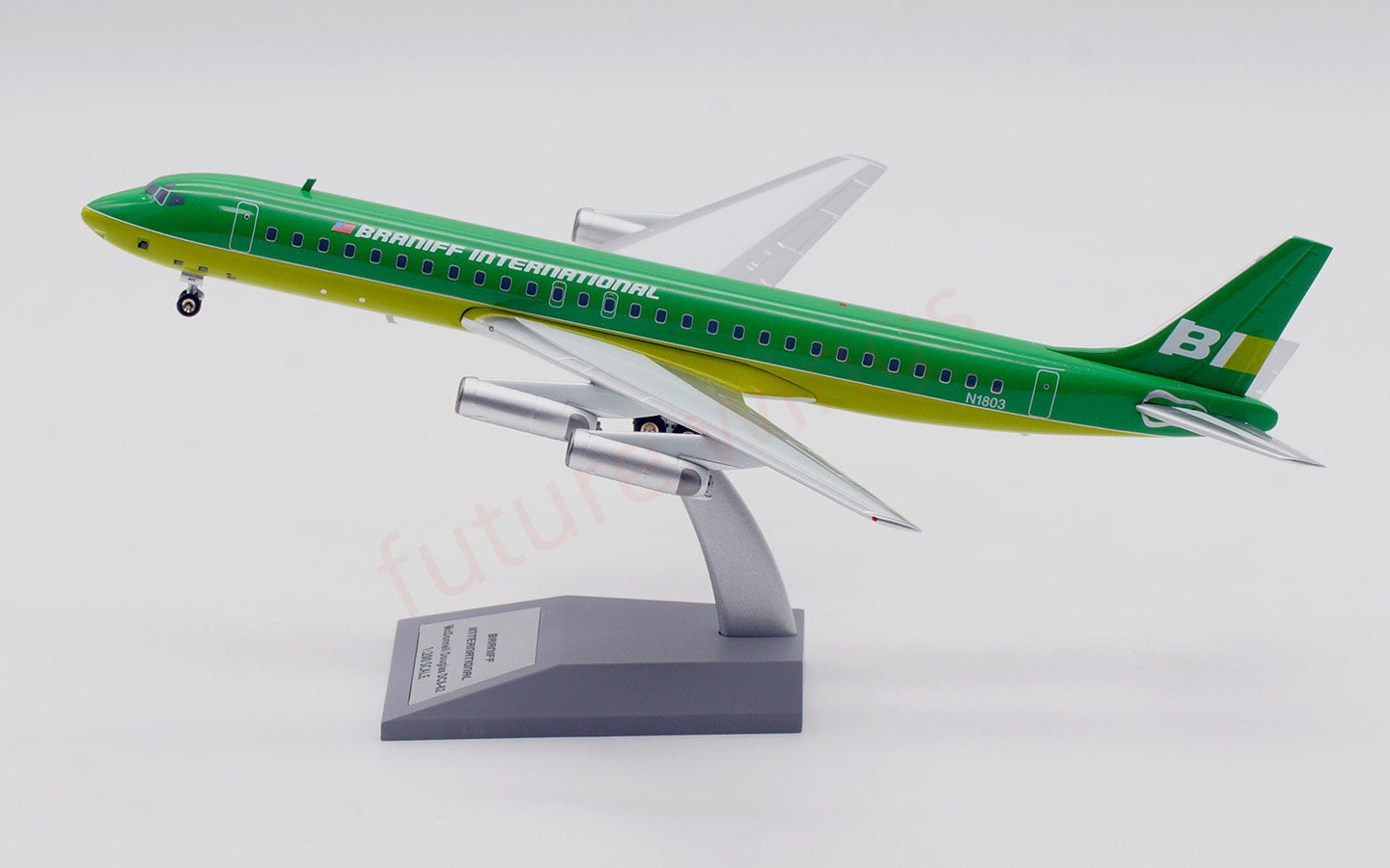 1:200 InFlight200 Braniff International DC-8-62 N1803 Diecast Aircraft Model