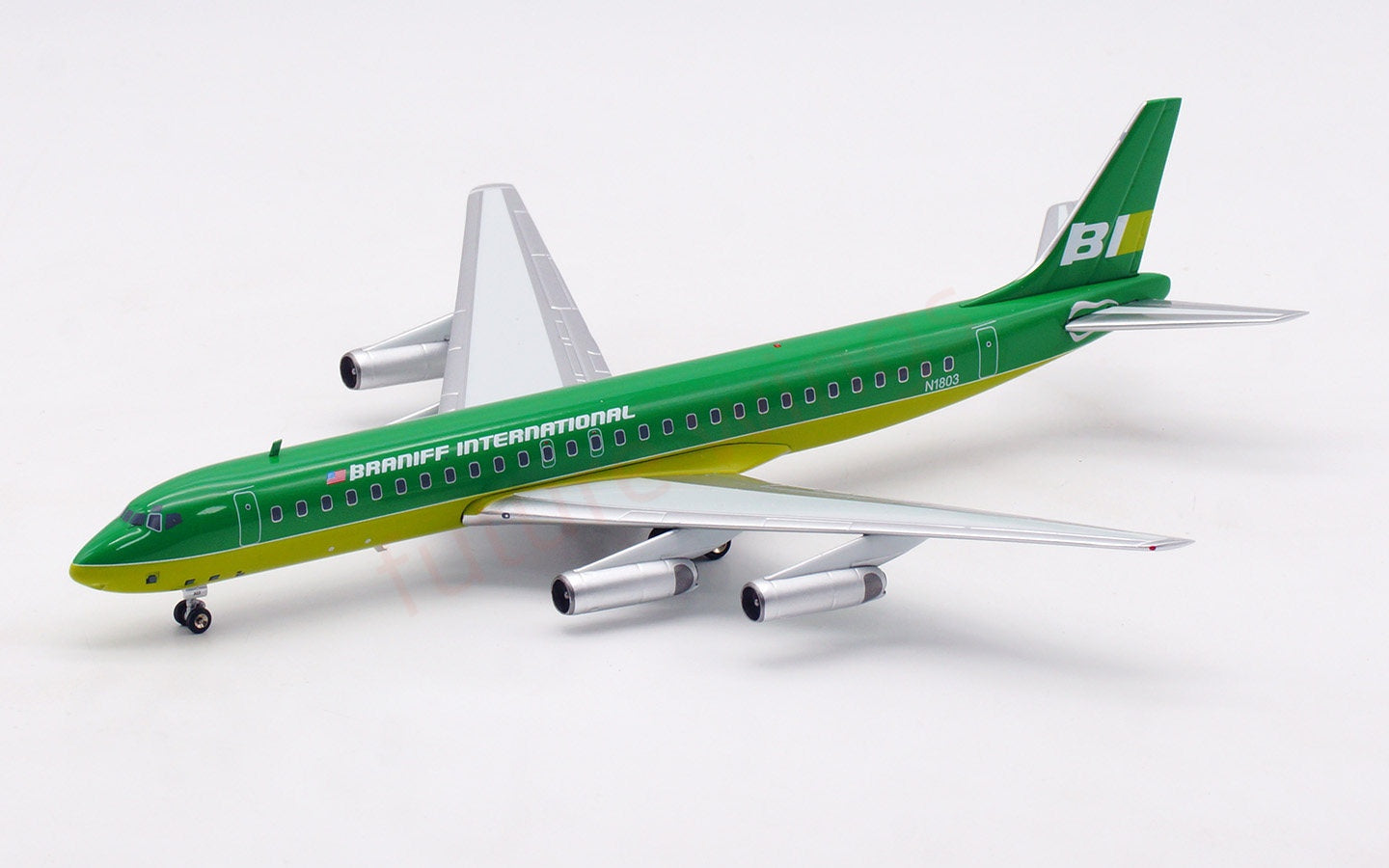 1:200 InFlight200 Braniff International DC-8-62 N1803 Diecast Aircraft Model
