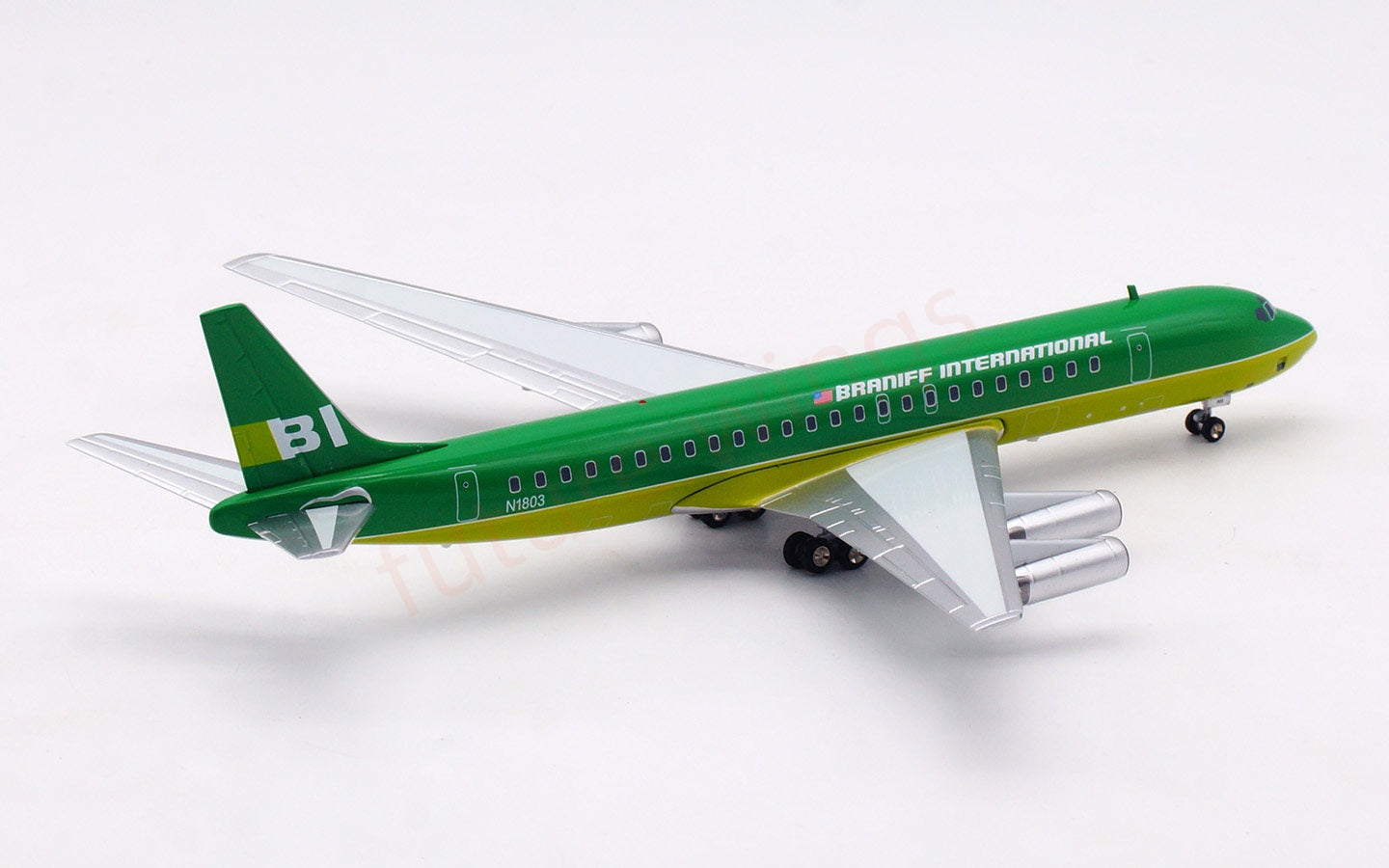 1:200 InFlight200 Braniff International DC-8-62 N1803 Diecast Aircraft Model