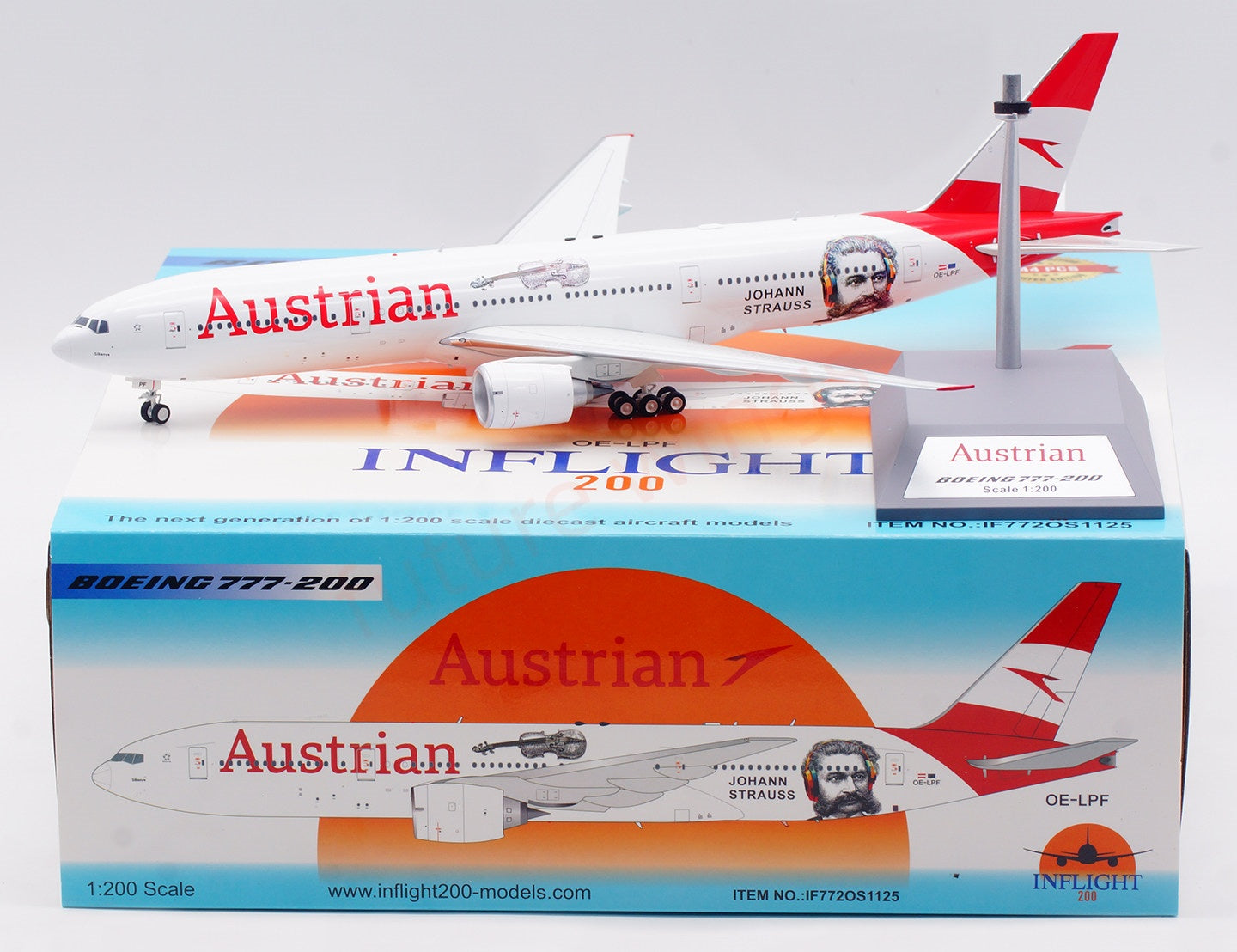 1:200 InFlight200 Austrian Airlines B777-200ER OE-LPF Diecast Aircraft Model
