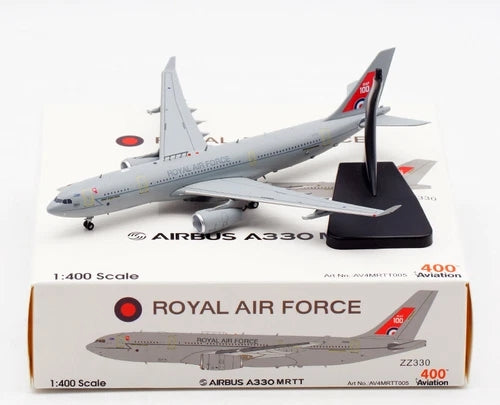 1:400 Aviation400 Royal Air Force A330 MRTT ZZ330 “100Years” Aircraft Model With Stand