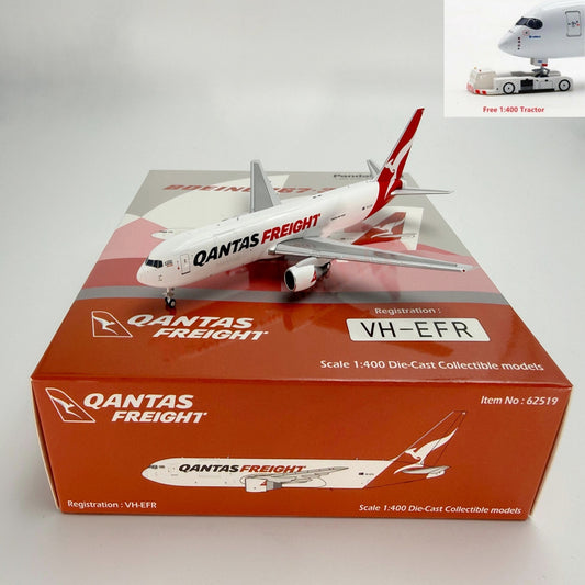 1:400 PandaModel 62519 Qantas Airways B767-300ER VH-EFR Aircraft Model+Free Tractor