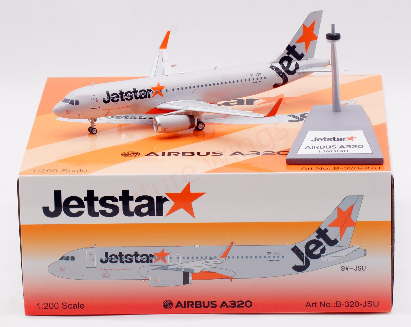 1:200 InFlight200 Jetstar A320 9V-JSU Diecast Aircraft Model