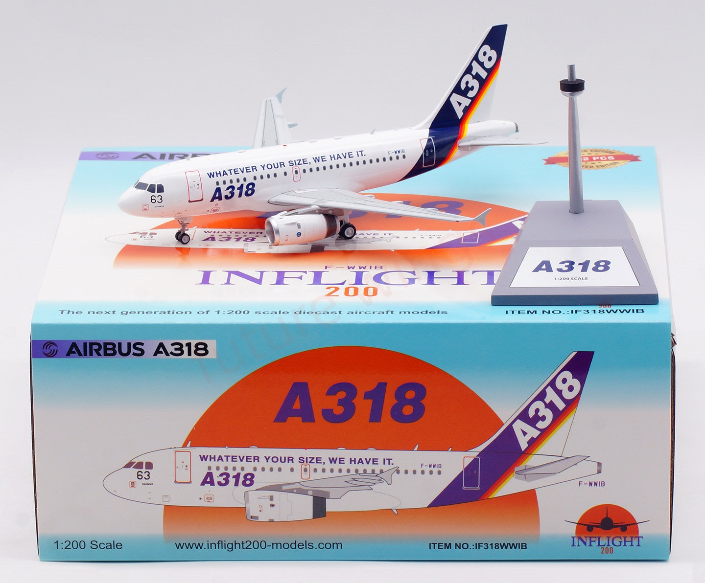 1:200 InFlight200 Airbus House Color A318 F-WWIB Diecast Aircraft Model