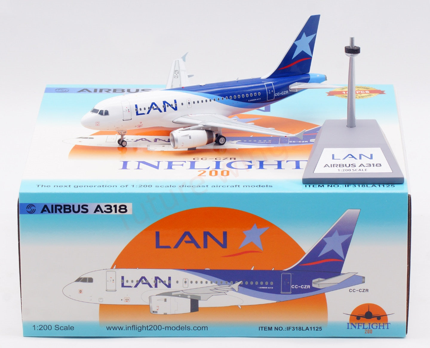 1:200 InFlight200 LAN A318 CC-CZR Diecast Aircraft Model