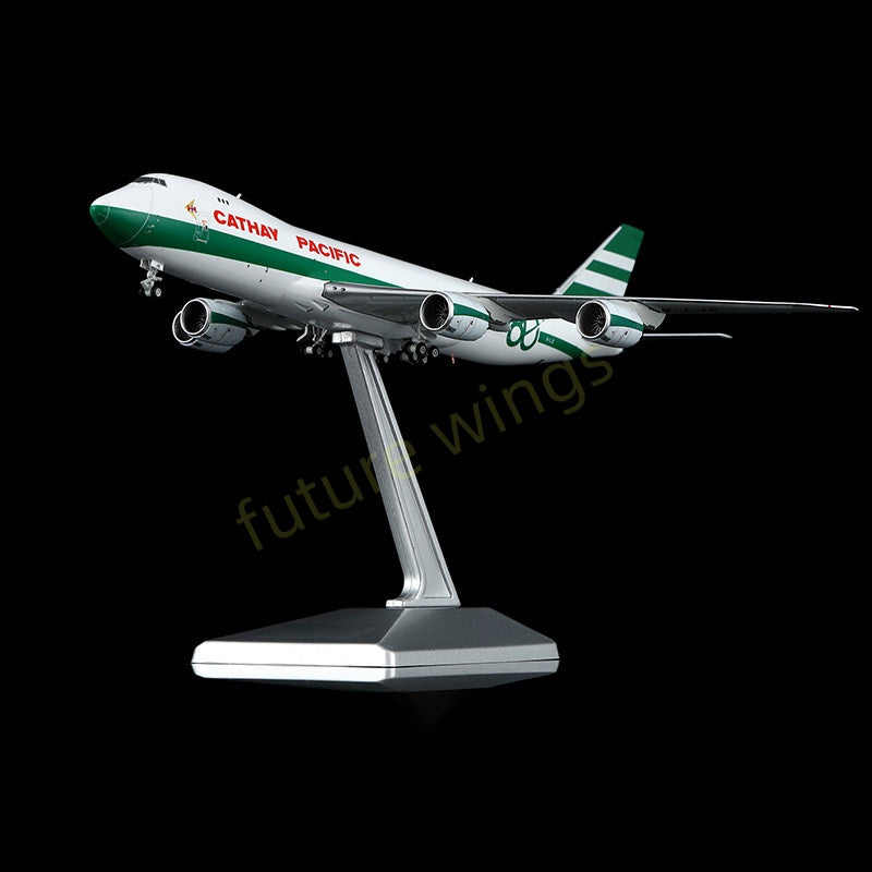 1:400 YY Wings Cathay Pacific B747-8F B-LJE “80Years” Aircraft Model Free Tractor+Stand