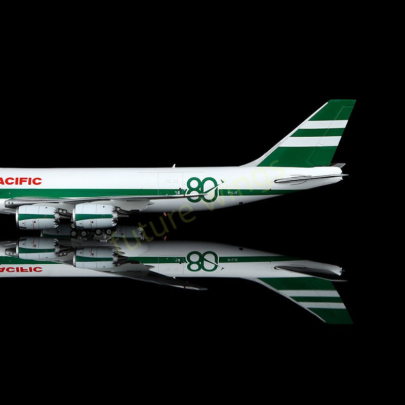 1:400 YY Wings Cathay Pacific B747-8F B-LJE “80Years” Aircraft Model Free Tractor+Stand