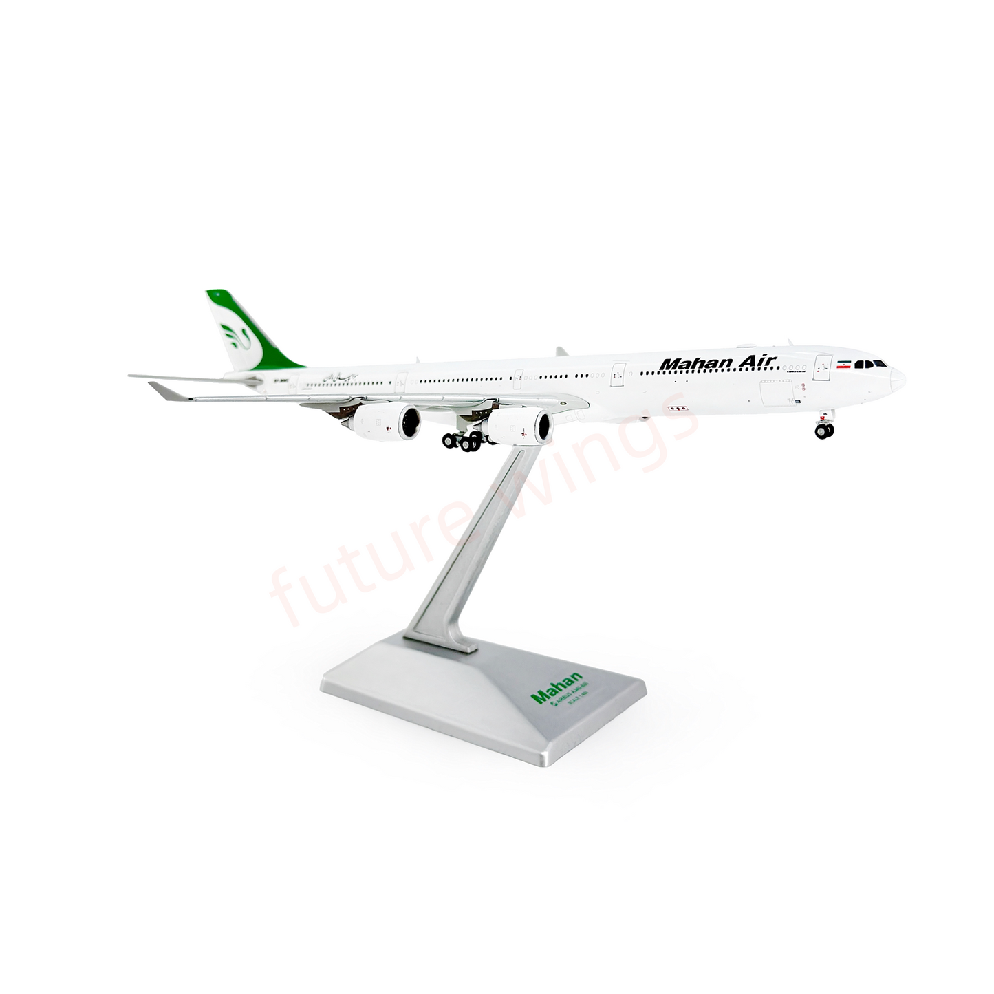 1:400 YY Wings Mahan Air A340-600 EP-MME Aircraft Model+Free Tractor